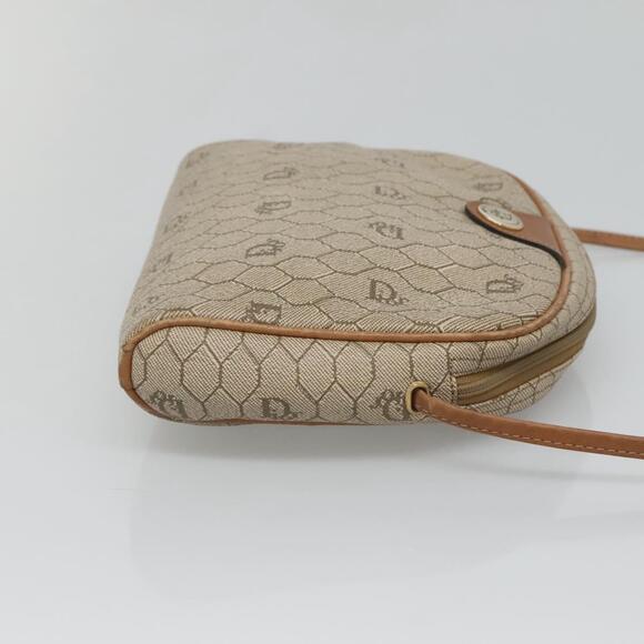 DIOR Honeycomb Canvas Shoulder Bag Pvc Beige Gold - Picture 4 of 12